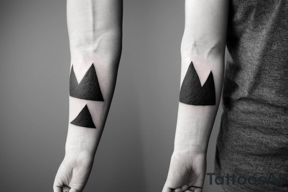 simple and meaningful tattoo idea for you could be a small, minimalist mountain range. Mountains represent strength, resilience, and stability. They can serve as a reminder to remain grounded and calm when facing challenges or experiencing anger. A simple, continuous line drawing of a mountain range or a geometric interpretation can make it both masculine and subtle. On the bicep tattoo idea