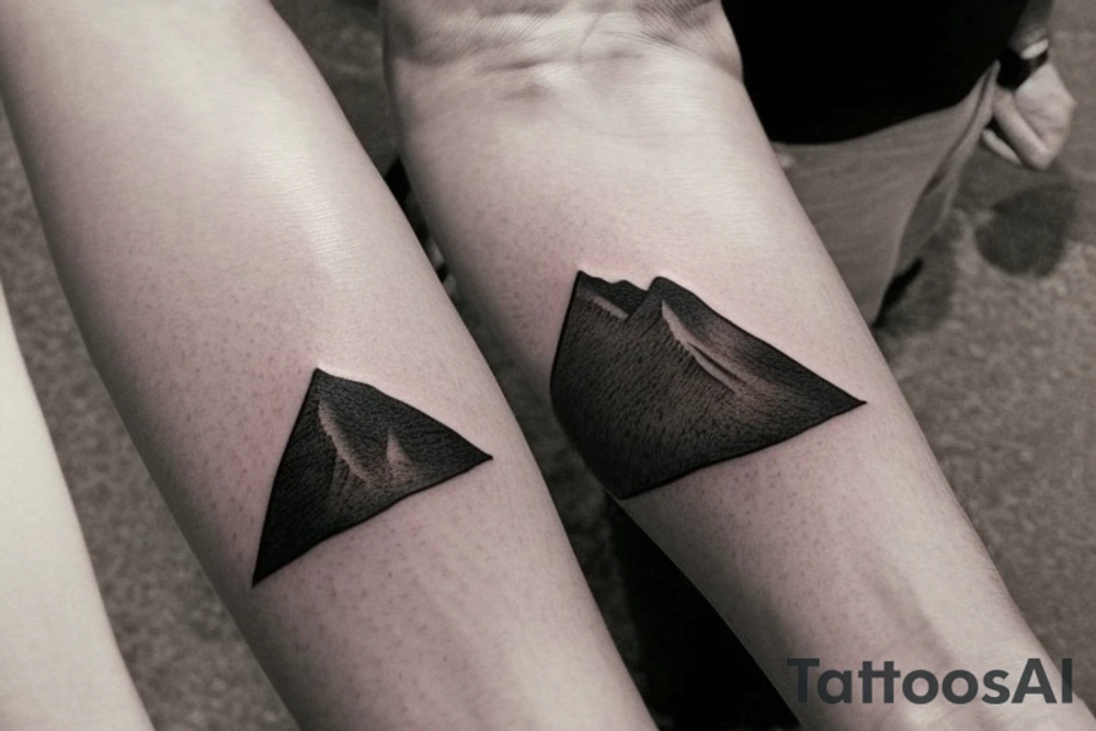 simple and meaningful tattoo idea for you could be a small, minimalist mountain range. Mountains represent strength, resilience, and stability. They can serve as a reminder to remain grounded and calm when facing challenges or experiencing anger. A simple, continuous line drawing of a mountain range or a geometric interpretation can make it both masculine and subtle. On the bicep. No shading or fill tattoo idea