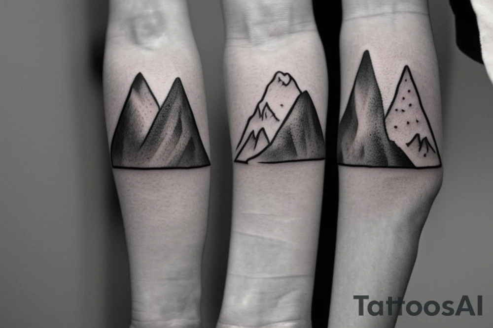 simple and meaningful tattoo idea for you could be a small, minimalist mountain range. Mountains represent strength, resilience, and stability. They can serve as a reminder to remain grounded and calm when facing challenges or experiencing anger. A simple, continuous line drawing of a mountain range or a geometric interpretation can make it both masculine and subtle. On the bicep. No shading or fill tattoo idea