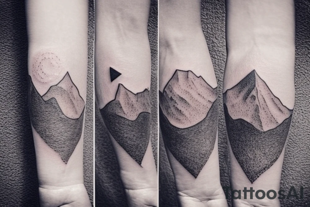 simple and meaningful tattoo idea for you could be a small, minimalist mountain range. Mountains represent strength, resilience, and stability. They can serve as a reminder to remain grounded and calm when facing challenges or experiencing anger. A simple, continuous line drawing of a mountain range or a geometric interpretation can make it both masculine and subtle. On the bicep. No shading or fill tattoo idea
