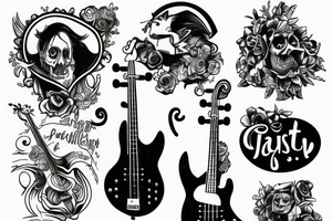 ET playing bass tattoo idea