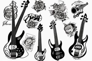 ET playing bass tattoo idea