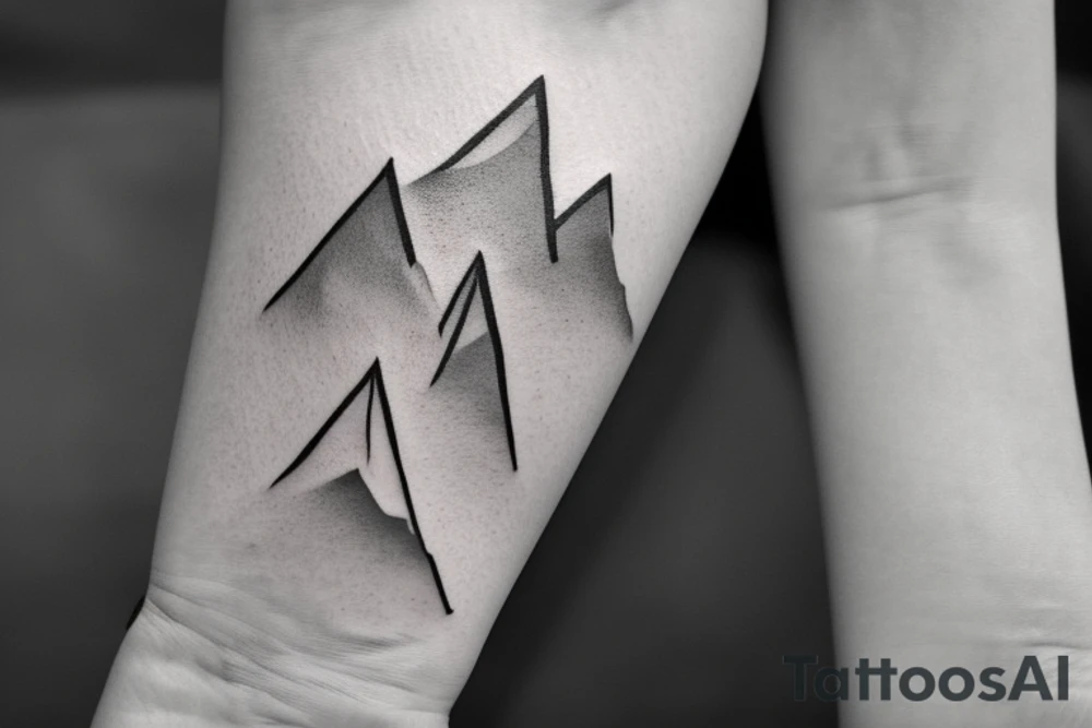 simple and meaningful tattoo idea for you could be a small, minimalist mountain range. Mountains represent strength, resilience, and stability. They can serve as a reminder to remain grounded and calm when facing challenges or experiencing anger. A simple, continuous line drawing of a mountain range or a geometric interpretation can make it both masculine and subtle. On the bicep. No shading or fill tattoo idea