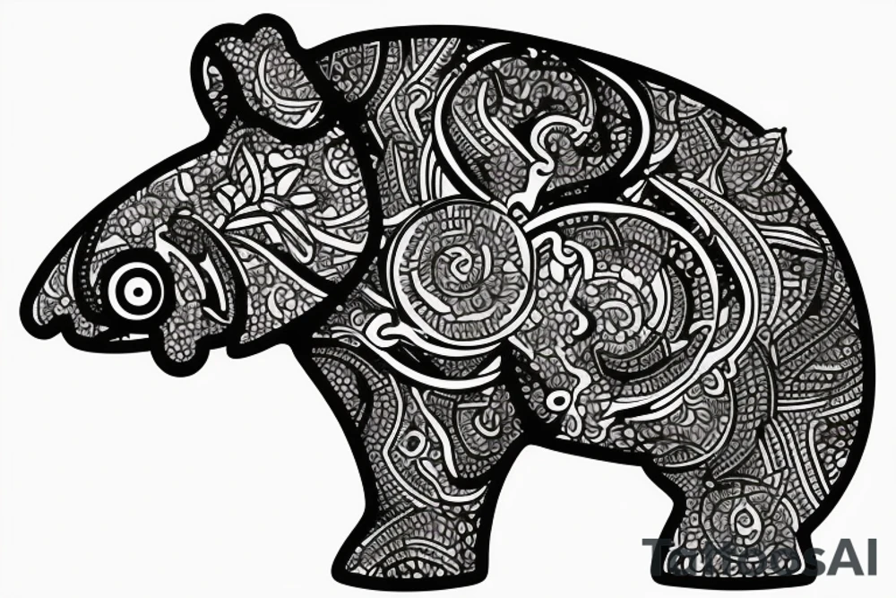 Baby Tapir head tattoo idea