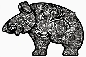 Baby Tapir head tattoo idea