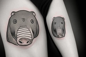 Baby Tapir head tattoo idea