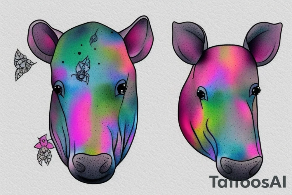 Baby Tapir head tattoo idea