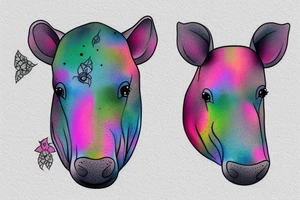 Baby Tapir head tattoo idea