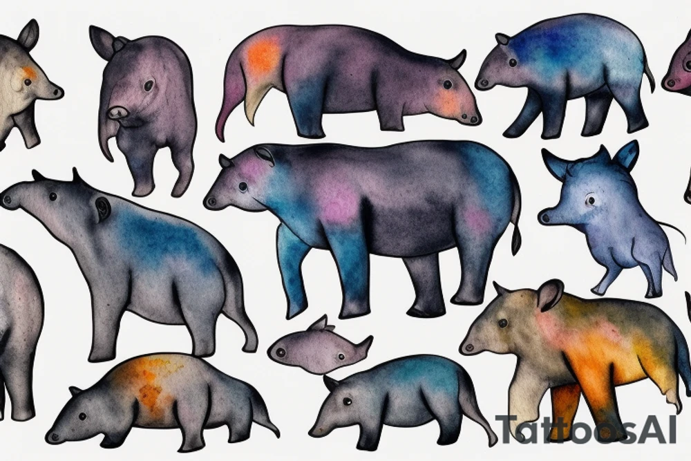 Baby Tapir head tattoo idea