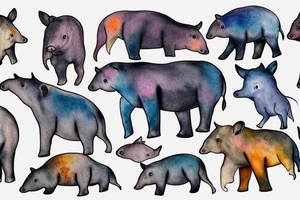 Baby Tapir head tattoo idea