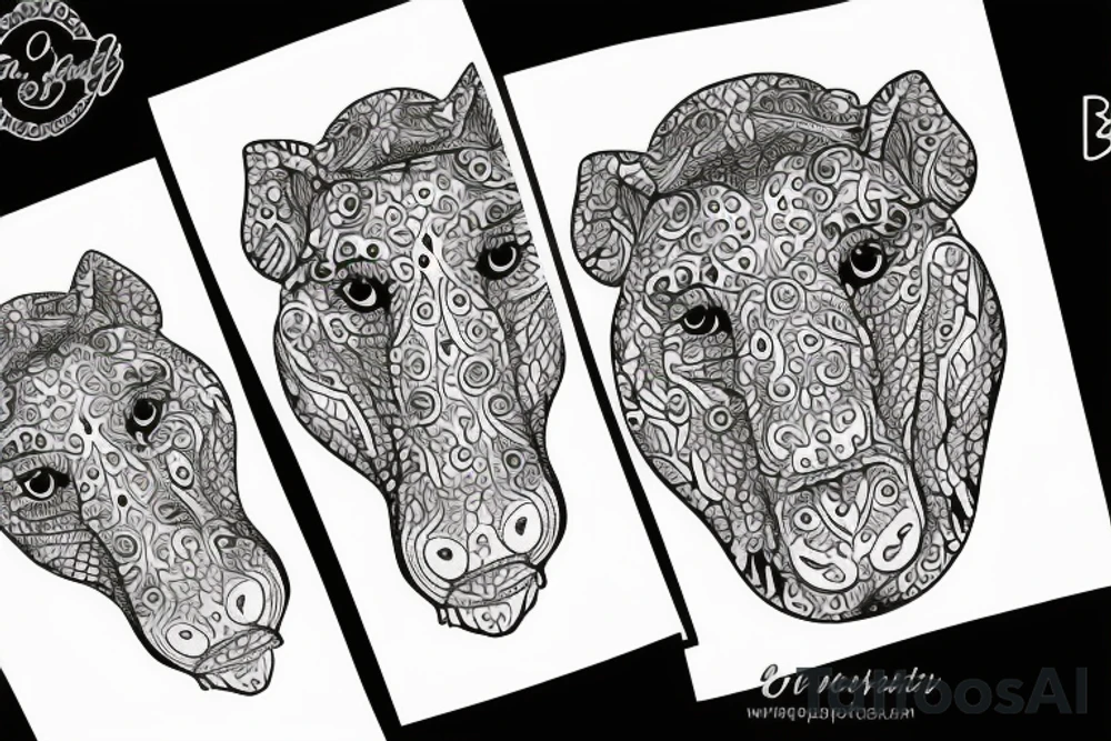 Baby Tapir head tattoo idea