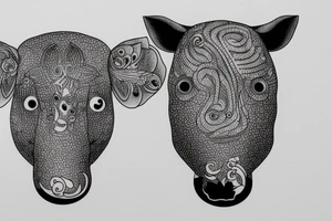 Baby Tapir head tattoo idea