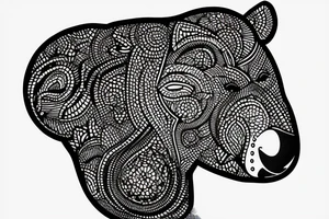 Cute Tapir Head Simple tattoo idea