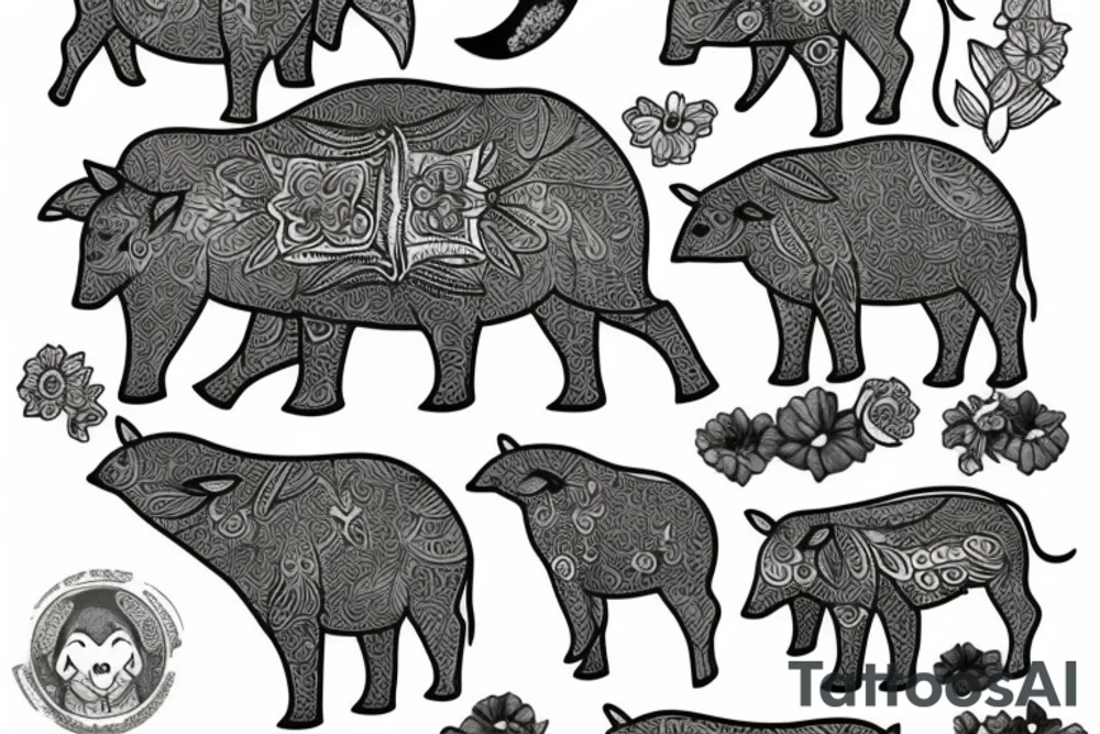 Cute Tapir tattoo idea