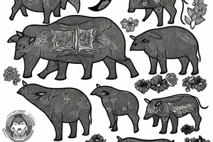Cute Tapir tattoo idea