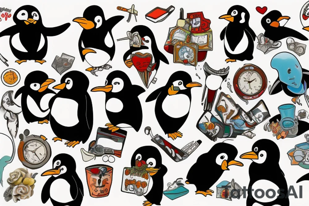 Penguin tattoo idea