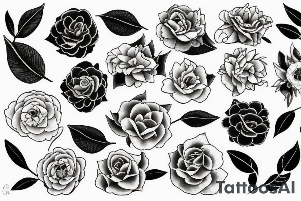 One Big Camellia tattoo idea