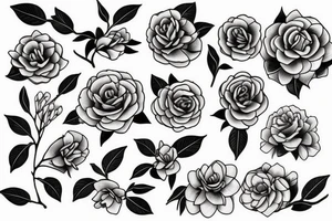 One Big Camellia Flower tattoo idea