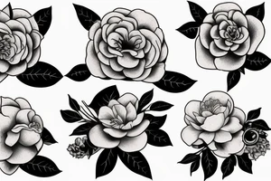 One Big Camellia Flower tattoo idea