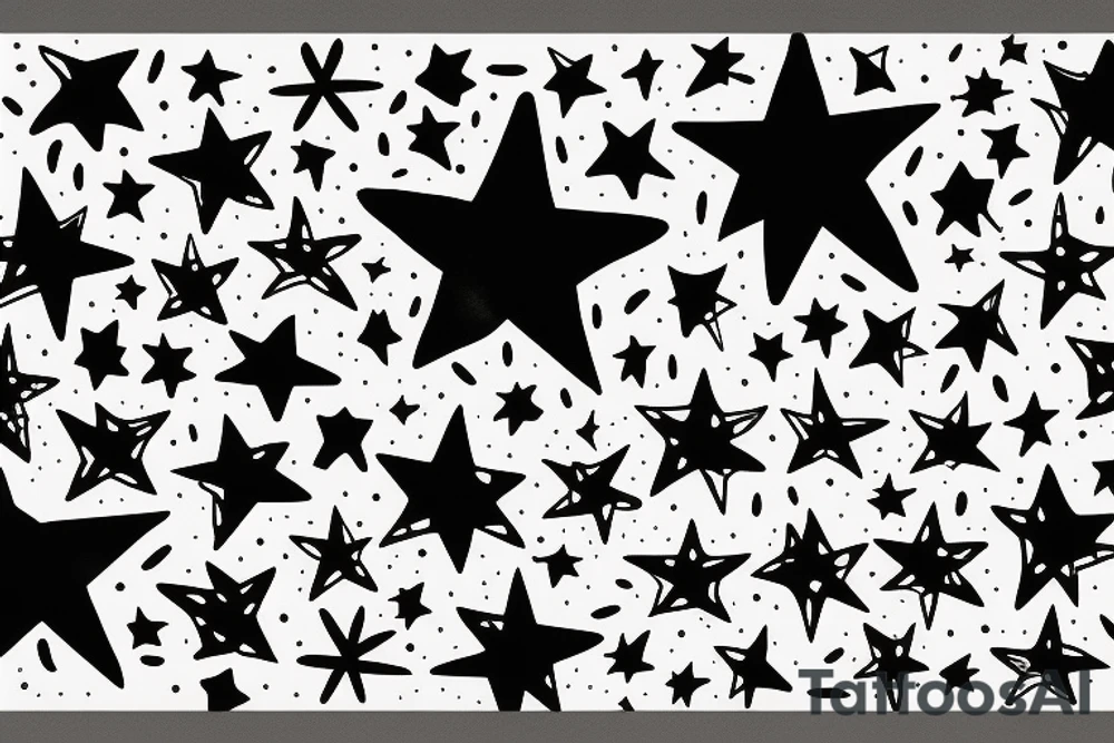 STARS IN A ROW tattoo idea