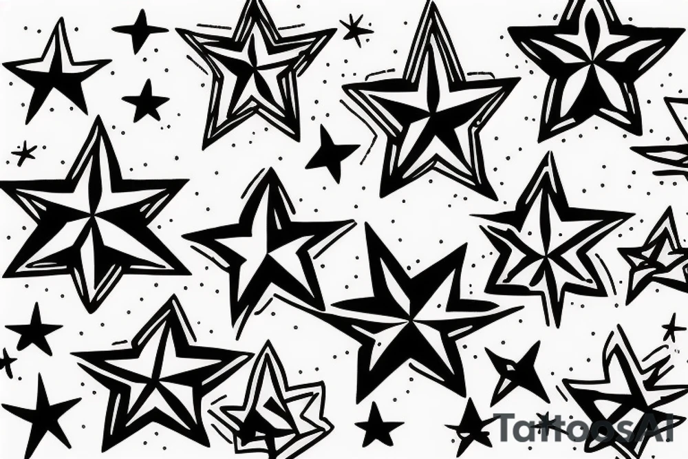 STARS IN A ROW tattoo idea
