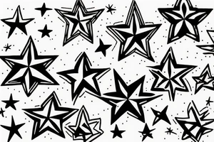 STARS IN A ROW tattoo idea