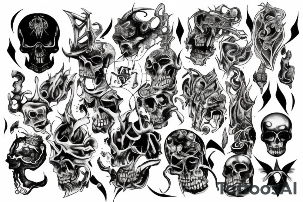 Hell with souls tattoo idea