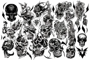 Hell with souls tattoo idea