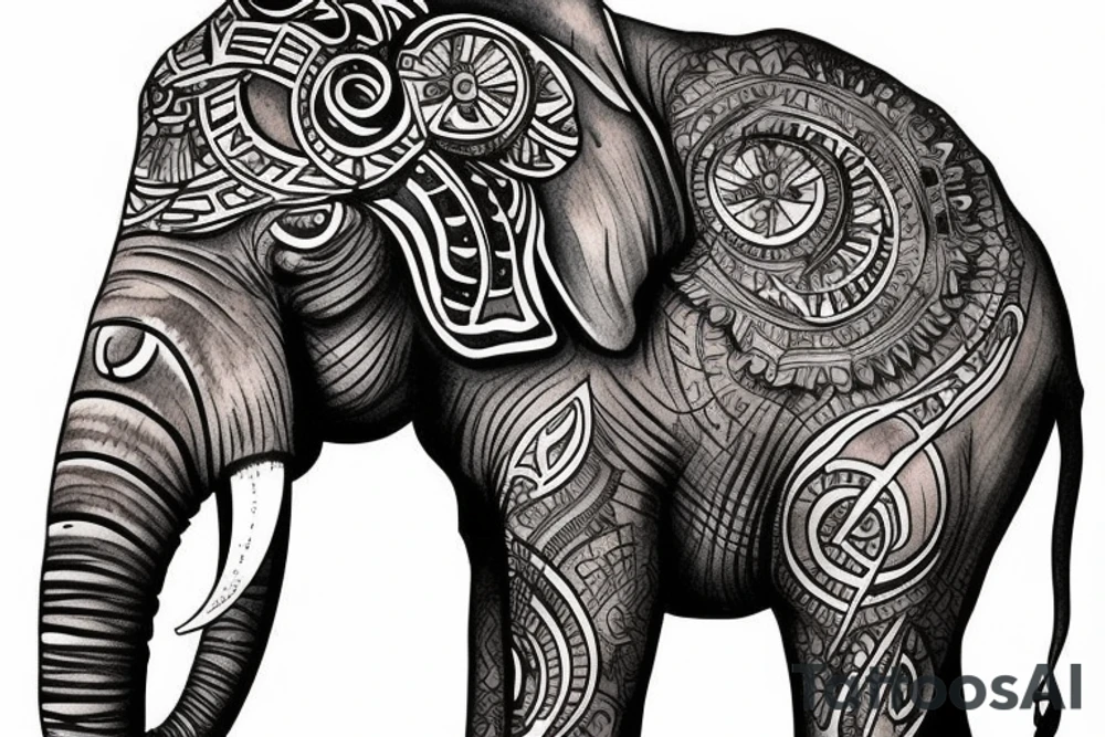 elephant africa tattoo idea