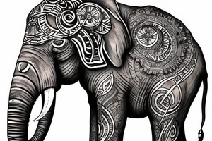 elephant africa tattoo idea