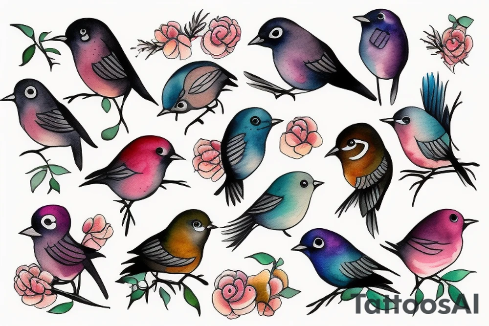little bird tattoo idea