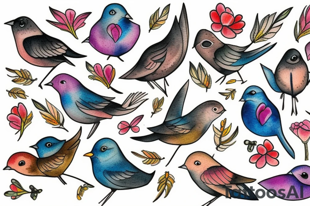 little bird tattoo idea