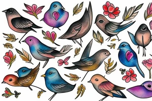 little bird tattoo idea