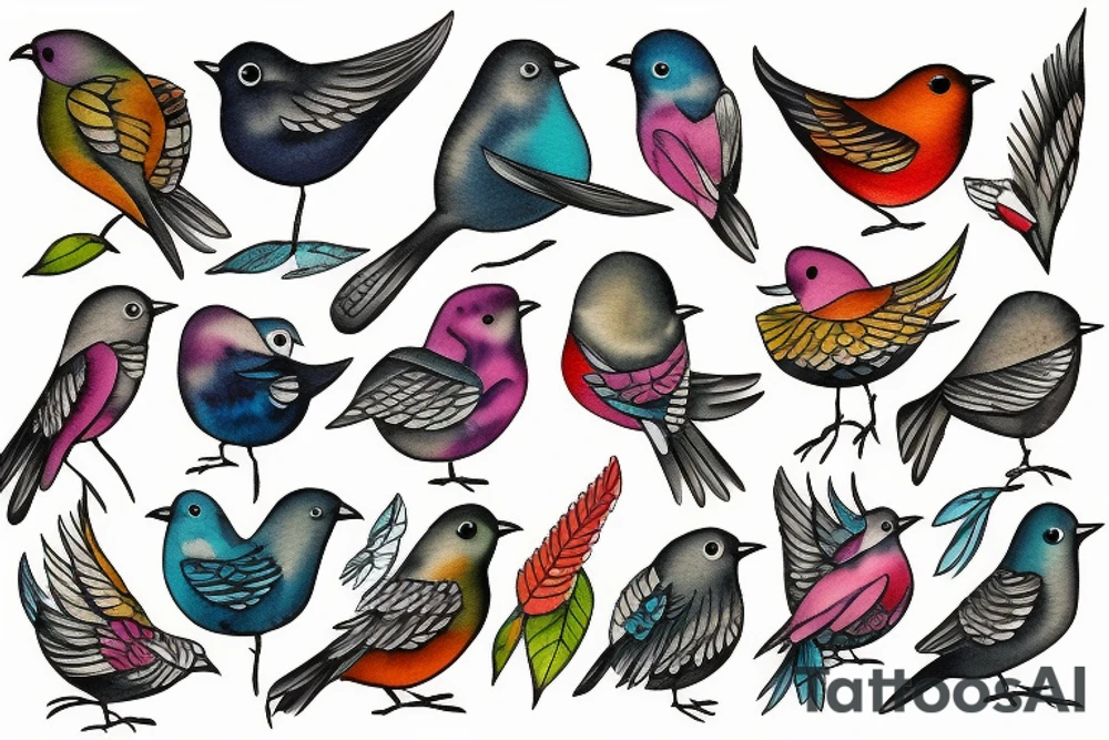 little bird tattoo idea
