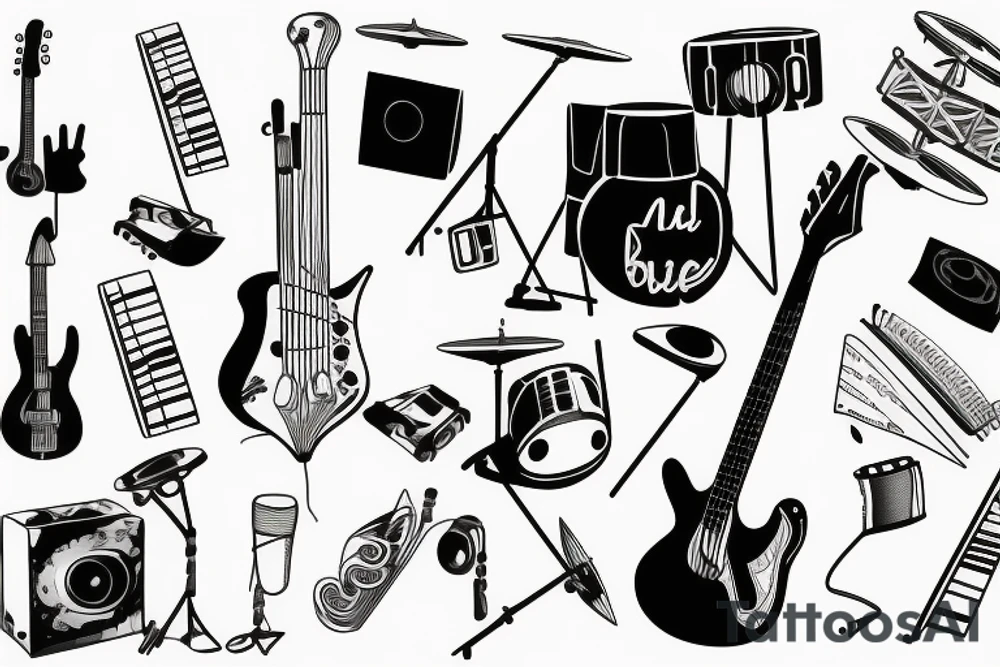 music band tattoo idea