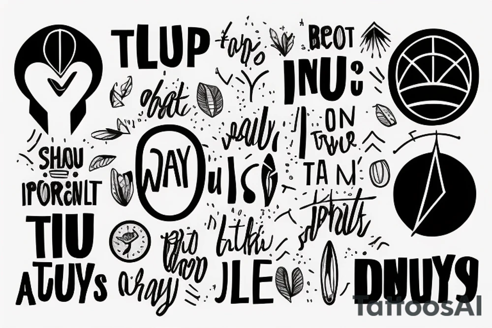 intentionality, trust the process and show up even on tough days tattoo idea