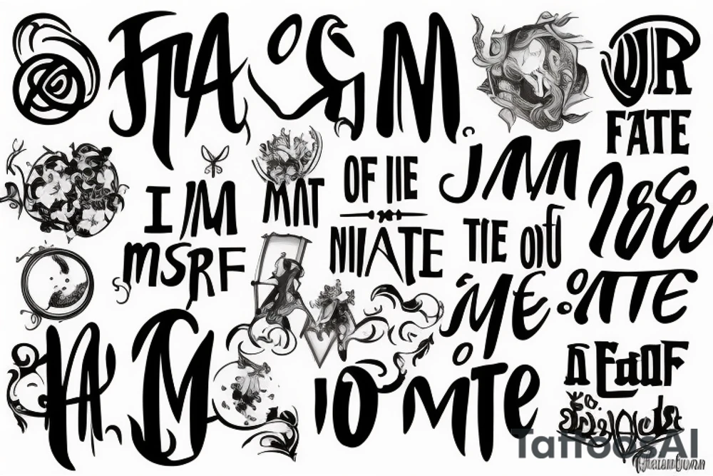 i am the master of my own fate tattoo idea