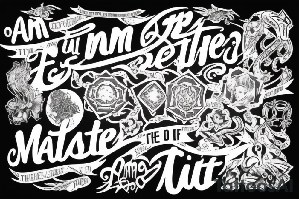 i am the master of my own fate tattoo idea