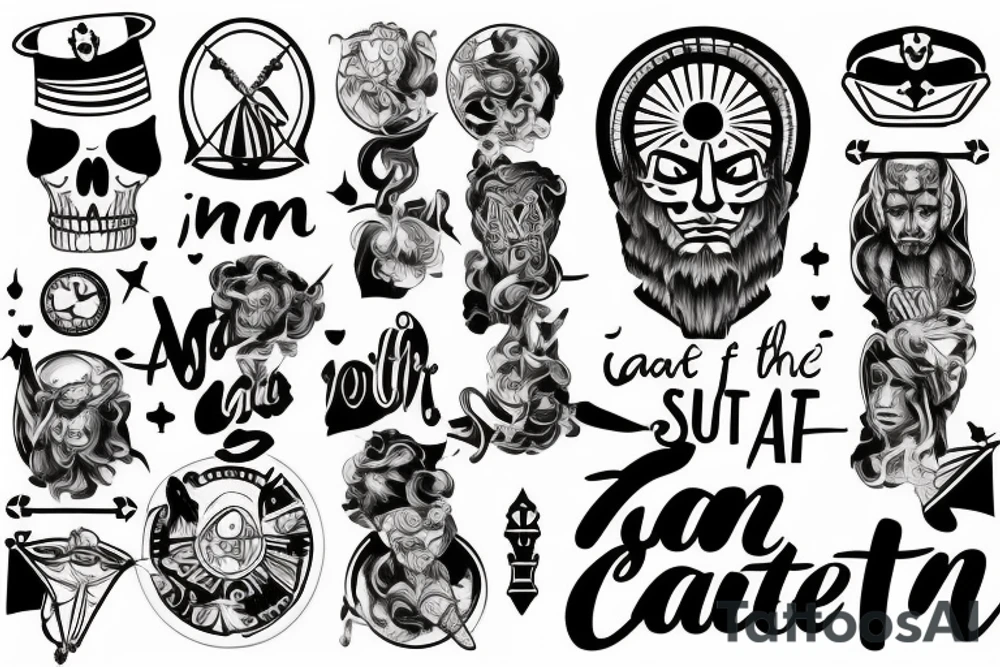 master of my own fate, i am the captain of my soul tattoo idea