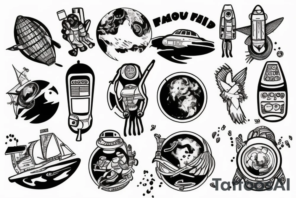 Astronaut tattoo idea