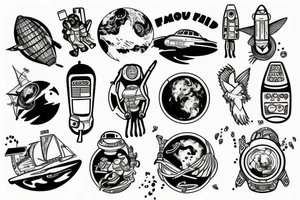 Astronaut tattoo idea