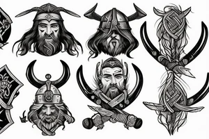 a viking on the battlefield tattoo idea
