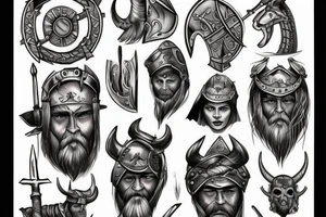 a viking on the battlefield tattoo idea