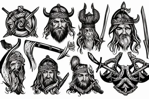 a viking on the battlefield tattoo idea