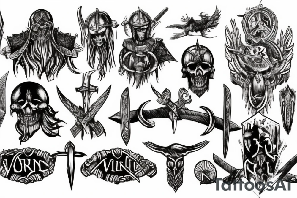 battles, Vikings, death, war, Valhalla tattoo idea