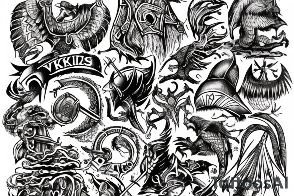 battles, Viking, war, Valhalla tattoo idea