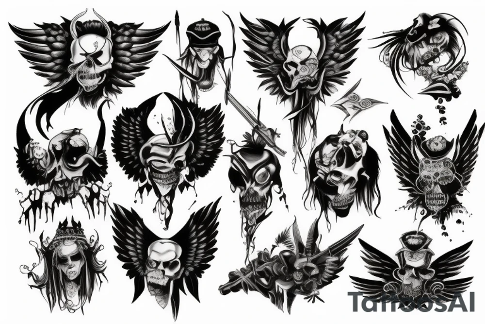angels demons tattoo idea