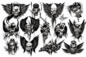angels demons tattoo idea