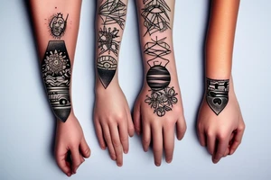 bracelet of hands that hold hands tattoo idea