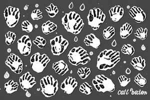 Cat Paw with blood tattoo idea